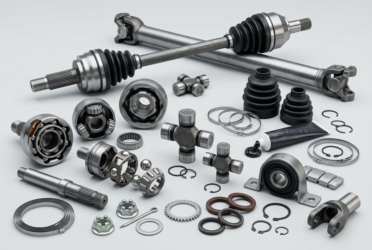Приводы и ШРУСы автомобиля: приводной вал, граната, пыльник, крестовина